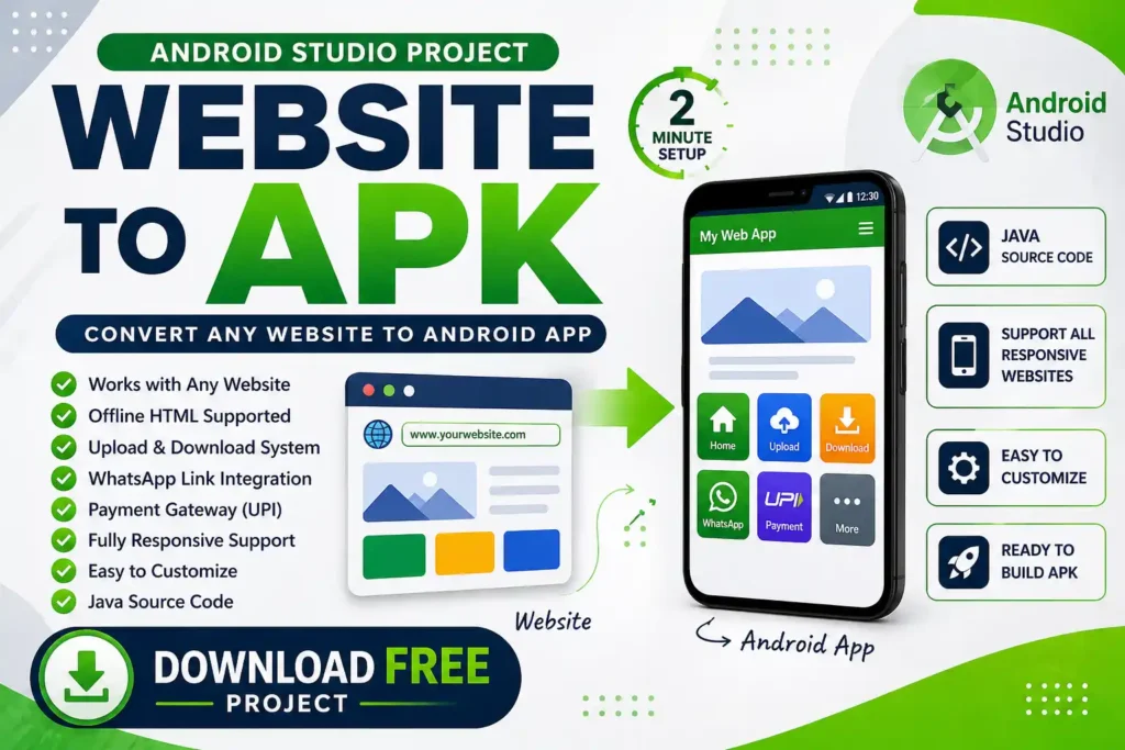 Website to APK Android Studio Free Source Code Download