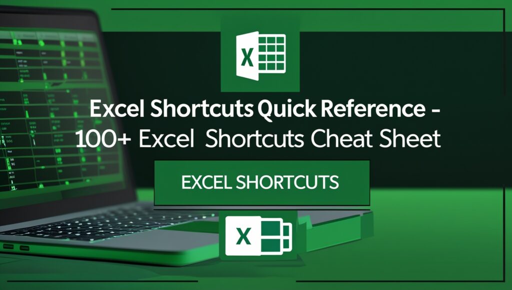 Excel Shortcuts Quick Reference - 100+ Excel Shortcuts Cheat Sheet