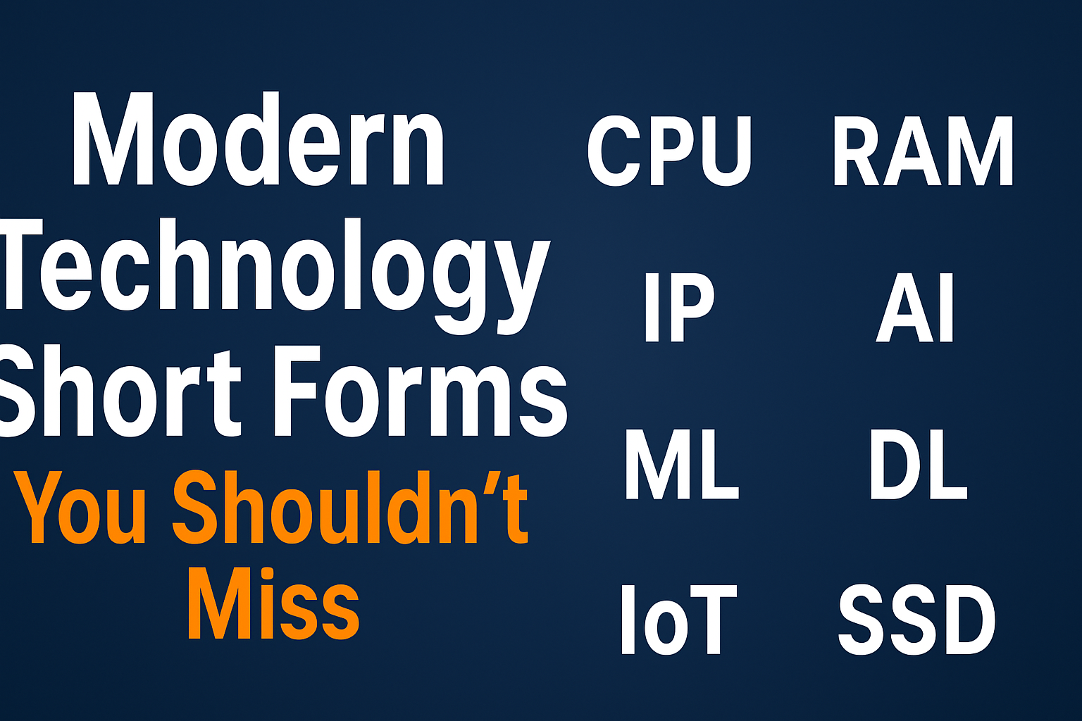 Modern Technology Short Forms You Shouldn’t Miss - TopZ.in -Top A to Z ...
